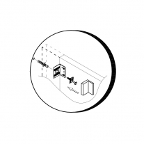 Dulap inalt suspendat Kolpasan, Lana, 156 cm, gri deschis